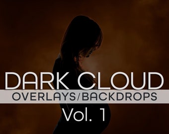 15 Dunkle Wolke Photoshop Overlays / Backdrops / Texturen Band 1, Real Cloud Fotos, Digitaler Hintergrund, Dunkle Wolke Backdrops