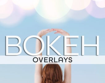 80 Objektiv Bokeh Overlays, Photoshop Overlays, Bokeh Overlays, Bokeh Lichter, Overlay Download