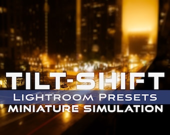 Tilt-Shift Lightroom Presets, stimmungsvolle Presets, dramatische Preset, Instagram Filter, Spielzeugeffekt, miniaturisieren, Herunterladen
