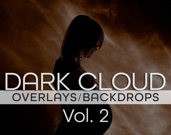 15 Dunkle Wolke Photoshop Overlays / Backdrops / Texturen Band 2, Echte Wolke Fotos, Digitaler Hintergrund, Dunkle Wolke Backdrops, Download