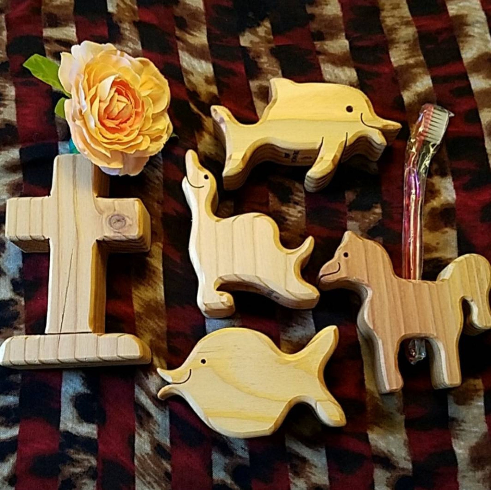 Handmade Toothbrush Toothpick Flower Holders Kids Child Etsy