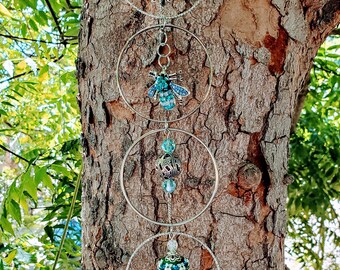 Bohemian Gypsy Hippie Feminine Handmade Beads Wallart Boho Handndmade Upcycled Recycled Repurposed Vintage Gift Birthday Unique Trendy cute