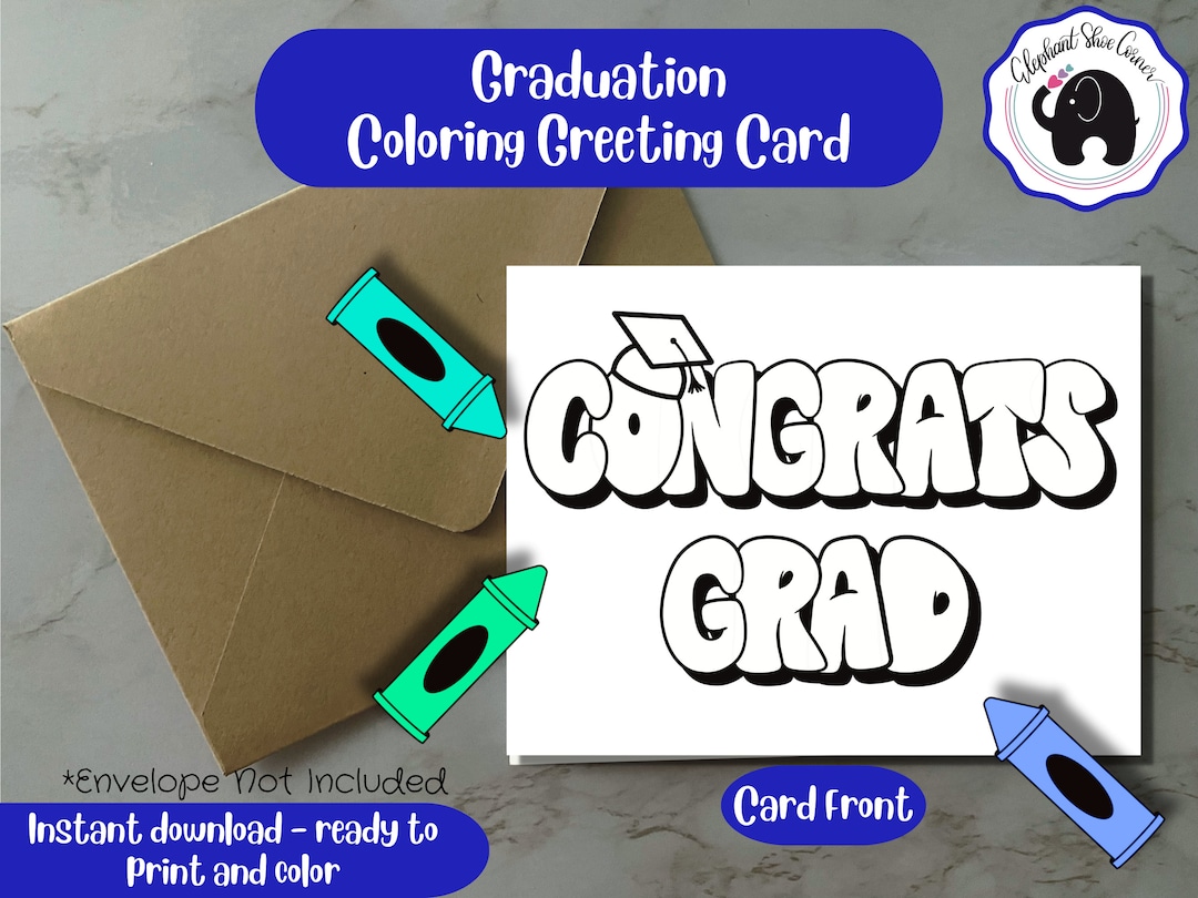 Printable Graduation Card Class of 2024 Congrats Grad Printable Card ...