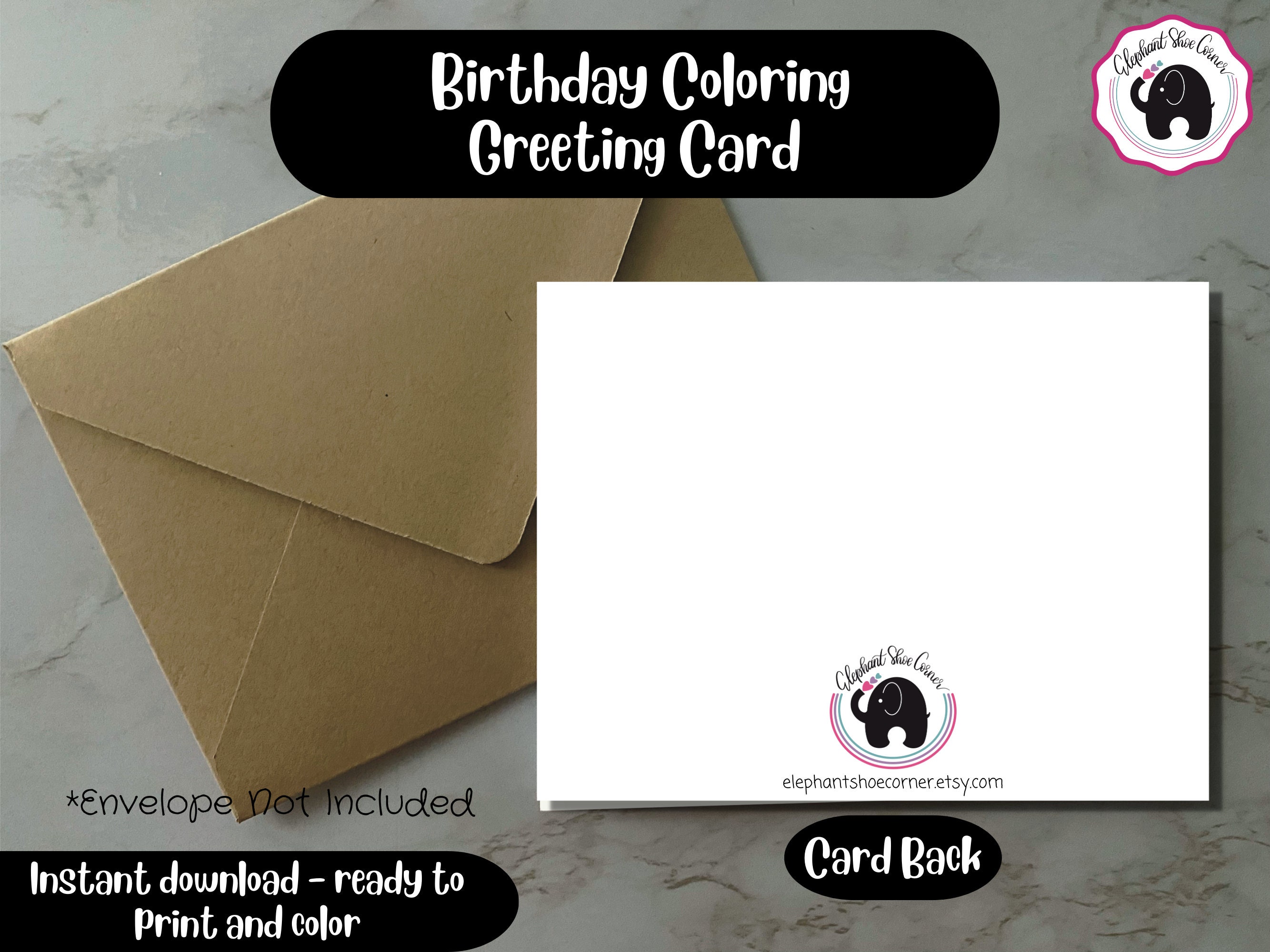 Colorable Happy Birthday Card Colorable Birthday Card Printable ...