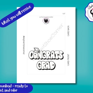 Printable Graduation Card Class of 2024 Congrats Grad Printable Card ...