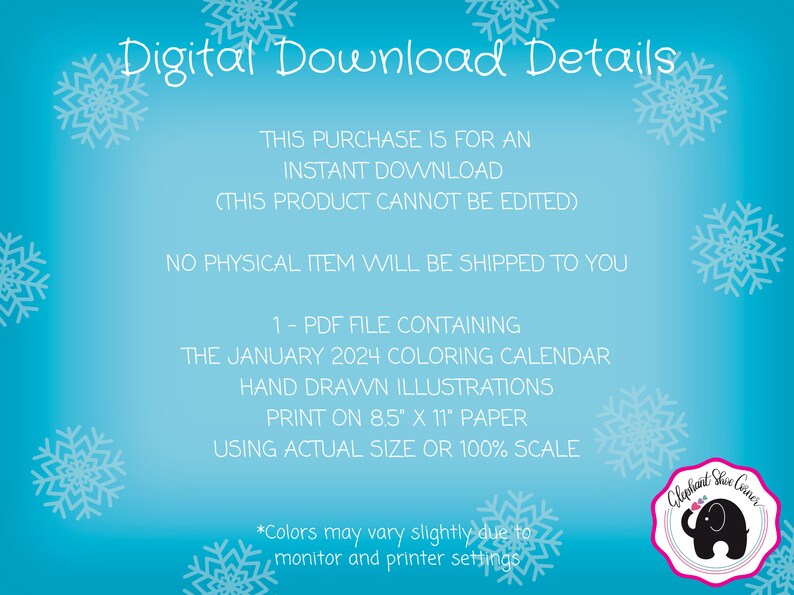 Printable January 2024 Calendar Coloring Calendar Printable Kids