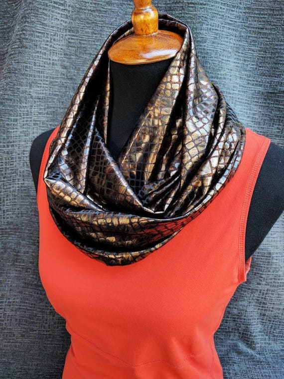 Snakeskin Scarf Snake Infinity Scarf Circle Scarf Animal Etsy