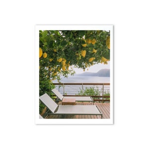 Positano Print, Lemon Tree Printable, Lemon décor, Amalfi Coast Print, Italy wall art, Sorrento print, Lemon print, Italy landscape