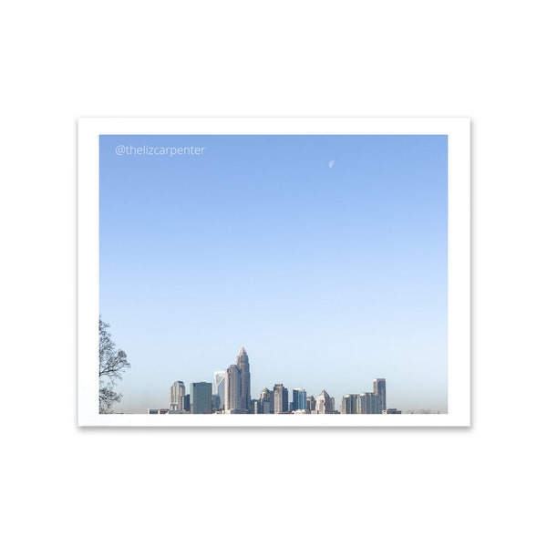 Charlotte Print, Charlotte Photo, CLT, Charlotte Photography, Charlotte skyline, City Print, Charlotte téléchargement numérique, Charlotte landscape