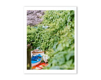 Wydruk z wybrzeża Amalfi, wydruk z Positano, wydruk z łodzi, sztuka wybrzeża Amalfi, Włochy, Positano, Ravello, Toskania, fotografia z Włoch, zdjęcie wybrzeża