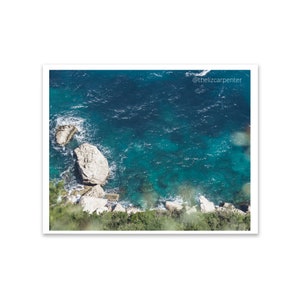 Impresión de Capri, impresiones del océano, costa de Amalfi, descarga instantánea, impresión digital, fotografía de Italia, paisaje, Mediterráneo, Anacapri