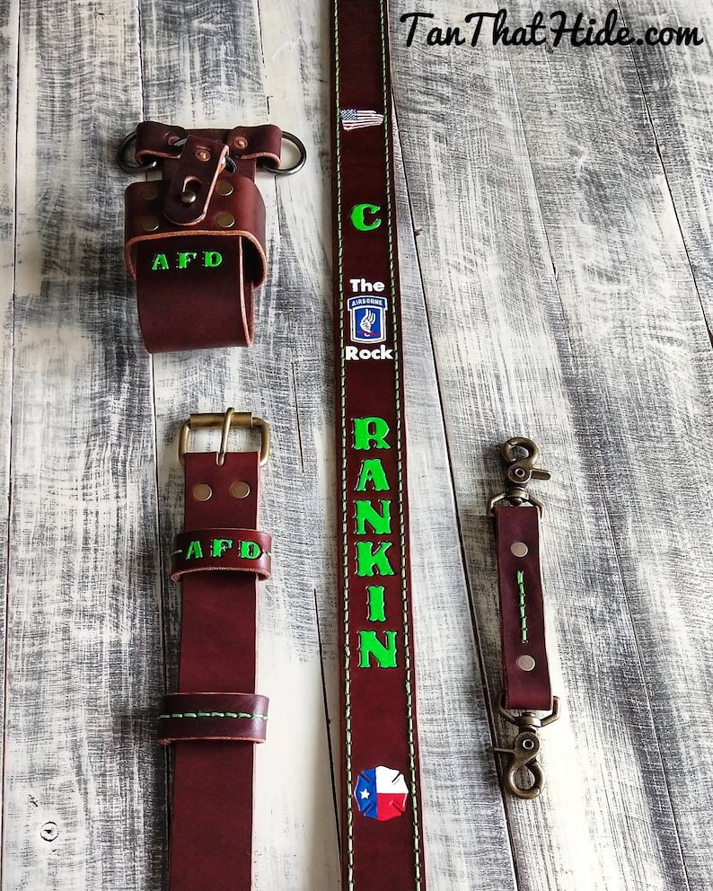 Firefighter Leather Radio Strap Bucket & AntiSway. Custom Etsy