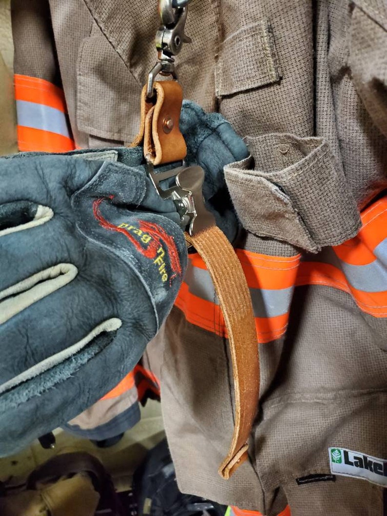 Leather Firefighter Glove Strap Etsy