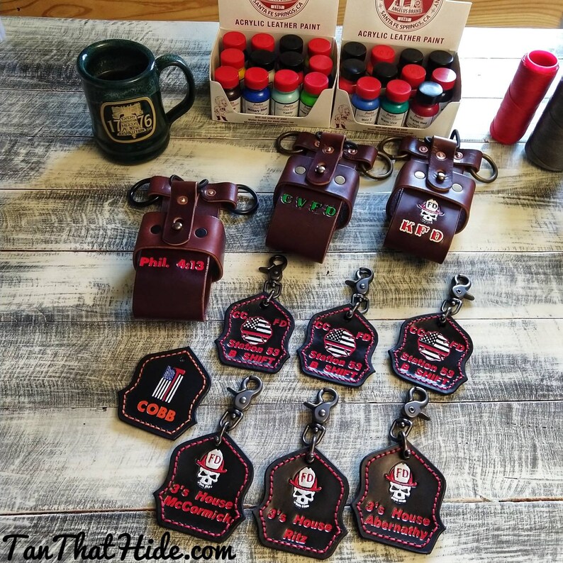 Firefighter or Police Shield Keychain With Free Custom Etsy