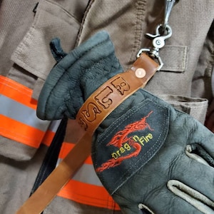 Leather Firefighter Glove Strap