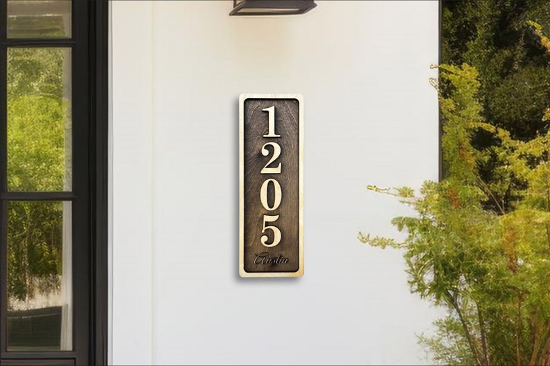 House Number Address W/last Name Sign -housewarming Gift - Realtor Gift ...