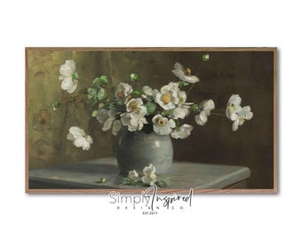 Digital Frame TV Art  ~  Florals Still Life| DIGITAL DOWNLOAD |  Spring  | Summer | Landscape | Vintage Modern