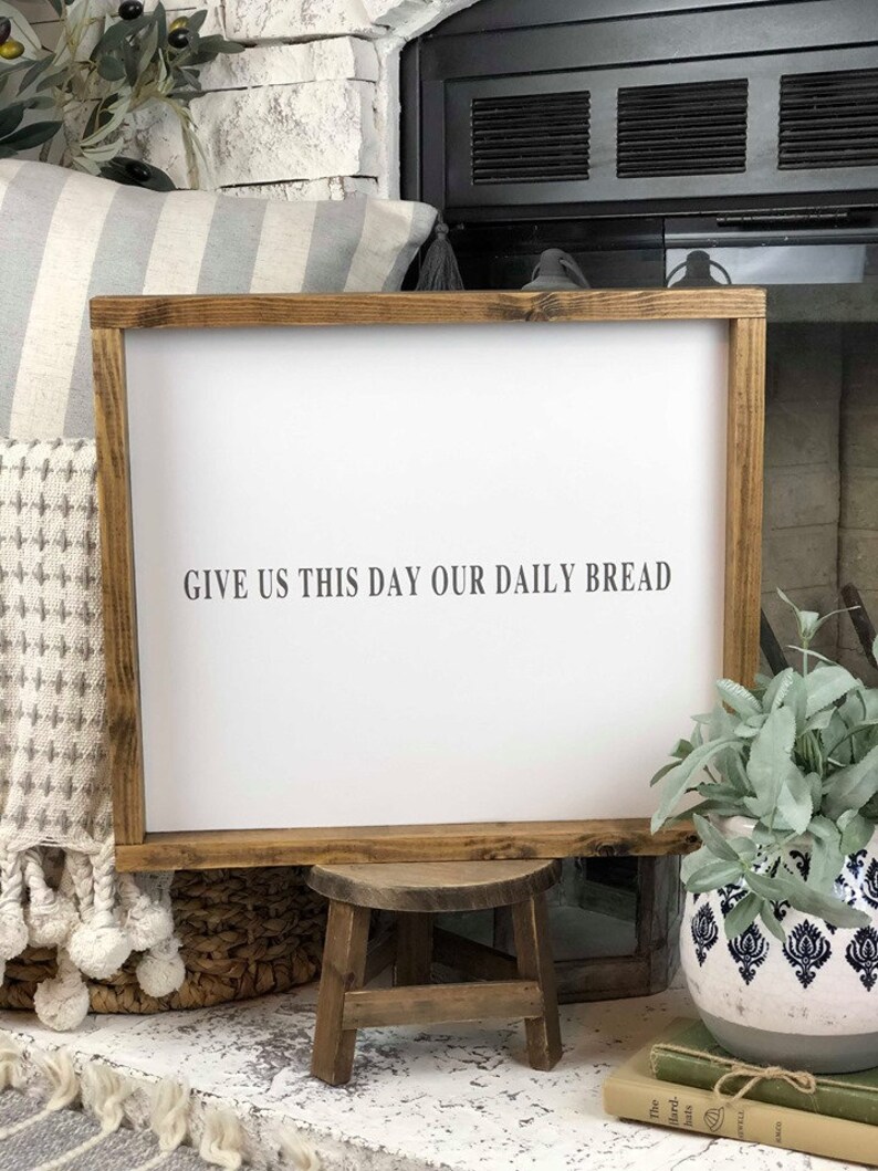 Donneznous aujourdhui notre pain quotidien / Farmhouse Etsy