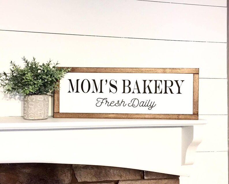 Mom's Bakery 5.5X18 / Farmhouse Sign / Rustic / Home Decor | Etsy