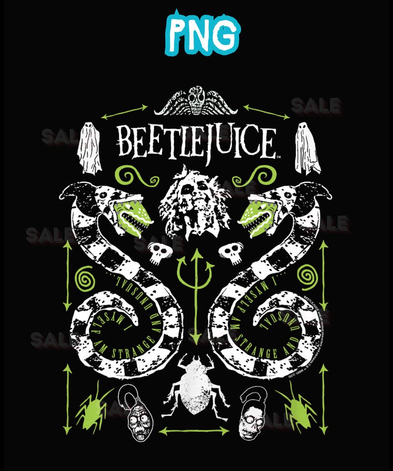 Beetlejuice Symbols Poster for Women Men Etsy