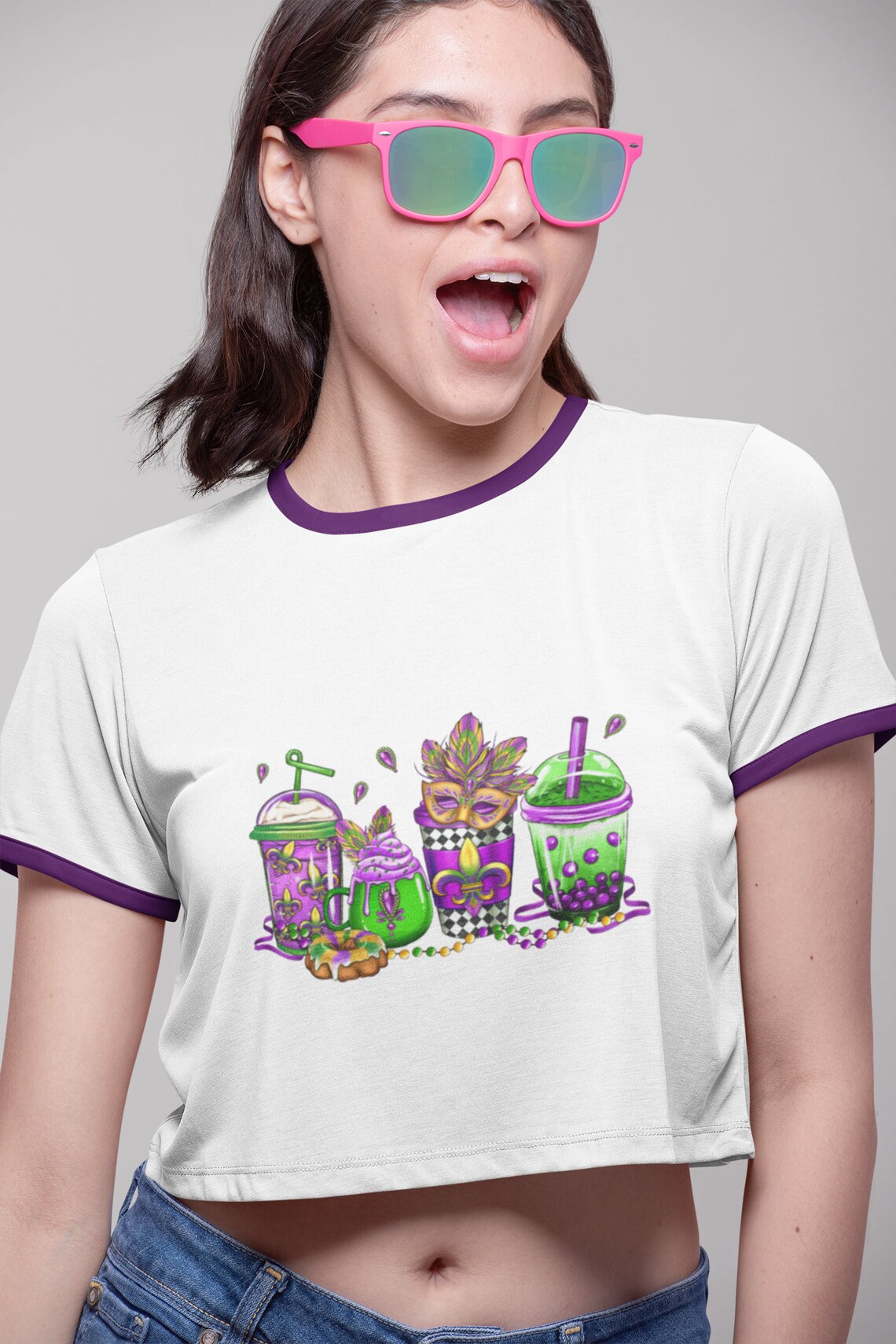 mardi gras coffee cups