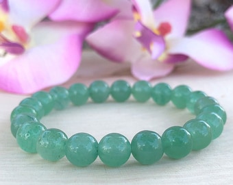 Green Aventurine Mala Stone Bracelet For Men, Creativity, Positivity, Prosperity, Good Luck, Emotional Healing, Money Maker, Success, Gift