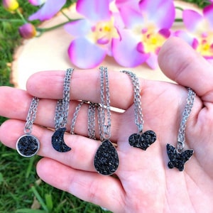 Black Tourmaline Necklace, Empath Protection Necklace,Black Tourmaline Pendant,Libra Necklace,Real Crystal Necklace,Black Tourmaline Jewelry