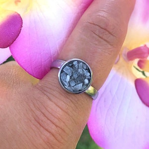 Raw Moonstone Crystal Ring, Raw Stone Adjustable Tarnish Free Ring, Calming Healing Gemstone Rings Women, Fertility Gift for Crystal Lover
