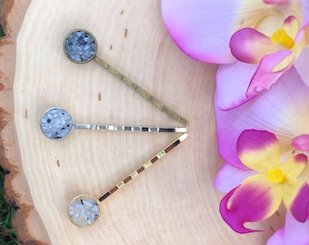 Raw Moonstone Crystal Hair Pin, Boho Bobby Pins Set, Gemstone, Stone, Fancy,Hippie Clips Women,Barrette,Slide,Accessories,Piece,Healing,Gift