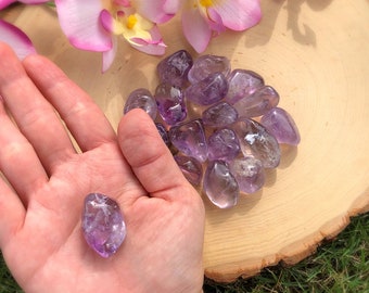 Amethyst Crystal Tumble Stone, Tumbled Amethyst Small, Polished, Aquarius, February Birthstone, Crown Chakra Stone, Insomnia,Meditation,Gift