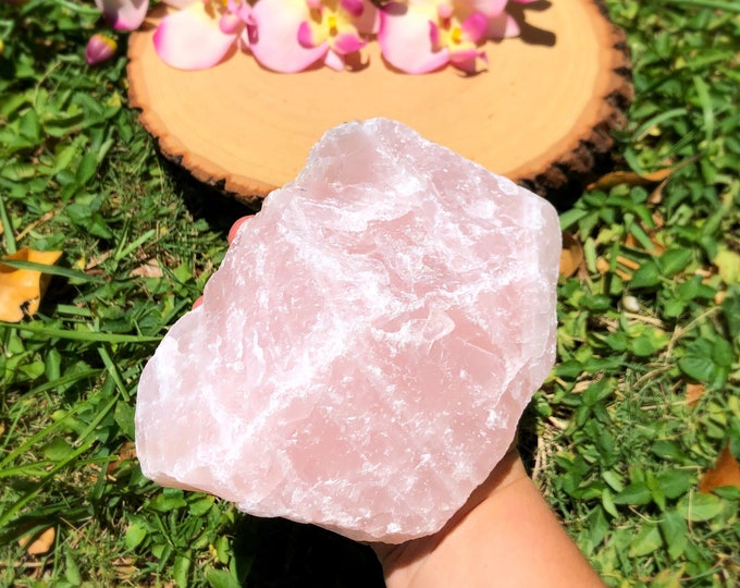 Extra Large Rose Quartz Chunk, Jumbo, Huge, Rough, Raw Natural, Heart ...