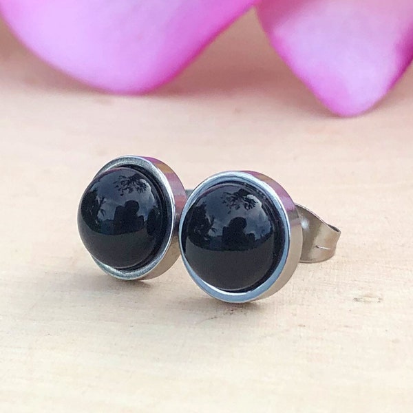 Obsidian Earrings - Etsy