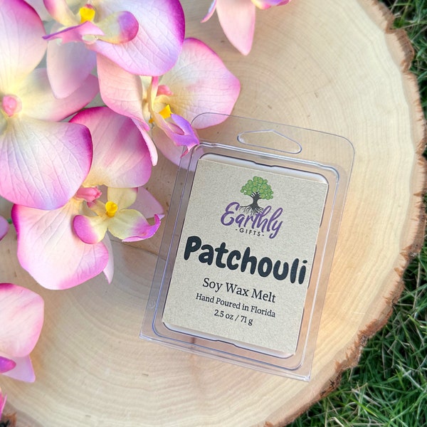 Patchouli Soy Wax Melts Warmer, Hippie, Meditation, Calming, Earthy, Woodsy, Natural, Clamshell, Candle Tarts,Vegan,Items,Housewarming Gifts