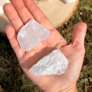 Clear Quartz Chunk Clear Quartz Raw Rough Clear Quartz Raw Clear Bulk Quartz Crystal Emotional Healing Positivity Strength Cleansing Pain