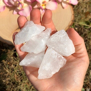 Clear Quartz Chunk Clear Quartz Raw Rough Clear Quartz Raw Clear Bulk Quartz Crystal Emotional Healing Positivity Strength Cleansing Pain