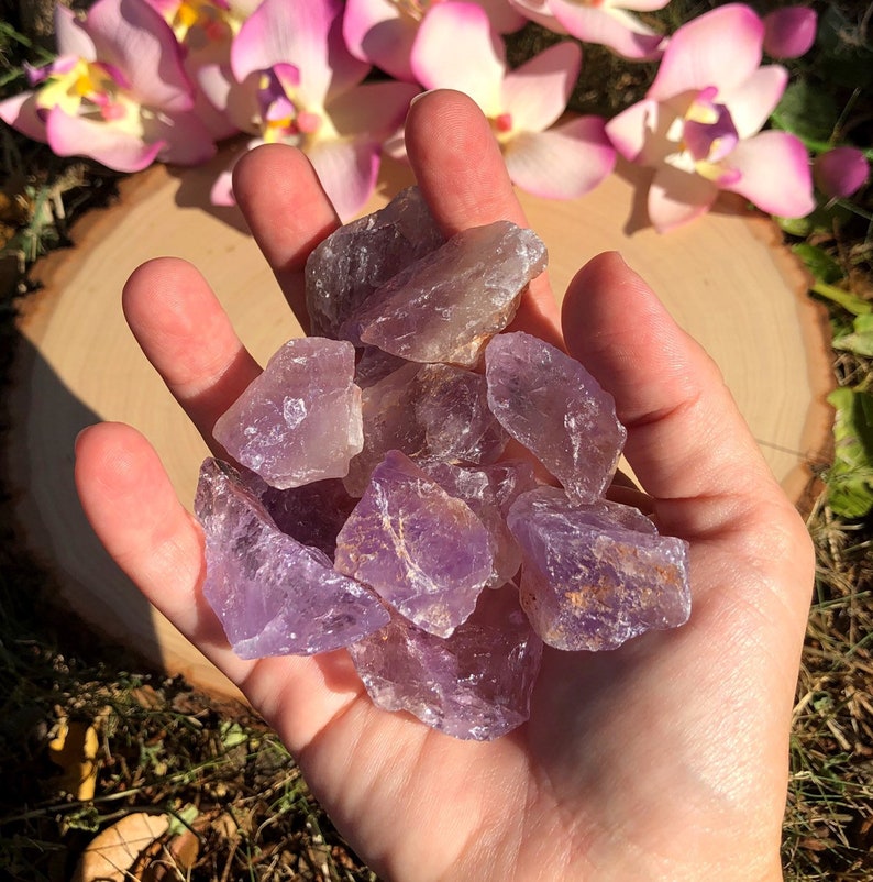 Purple Rough Amethyst, Raw Amethyst Chunk, Amethyst Rocks, February Birthstone Raw, Rough Crystals, Crown Chakra Stone, Insomnia, Meditation image 6