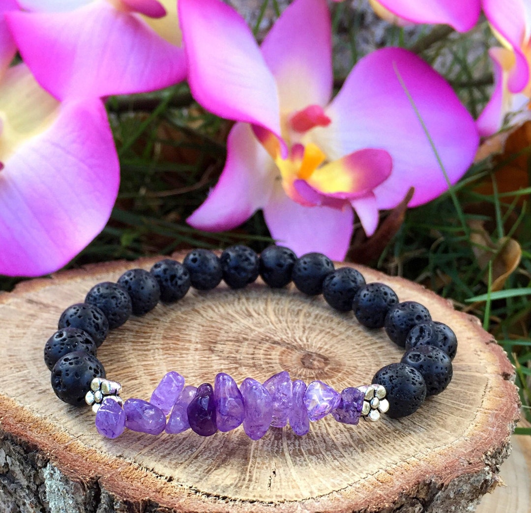 Healing Bracelet Gemstone Bracelet Essential Oil Diffuser Etsy