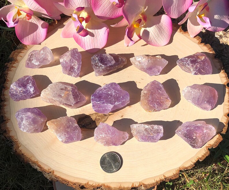 Purple Rough Amethyst, Raw Amethyst Chunk, Amethyst Rocks, February Birthstone Raw, Rough Crystals, Crown Chakra Stone, Insomnia, Meditation image 5