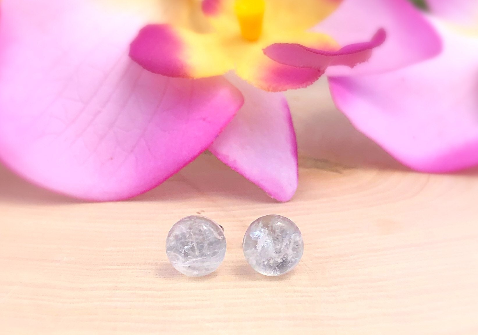 Clear Crystal Stud Earrings Large European Clear Post Earrings Clear 14mm Bridesmaids Gift Bridal White Wedding Jewelry,Silver,Clear,SE113