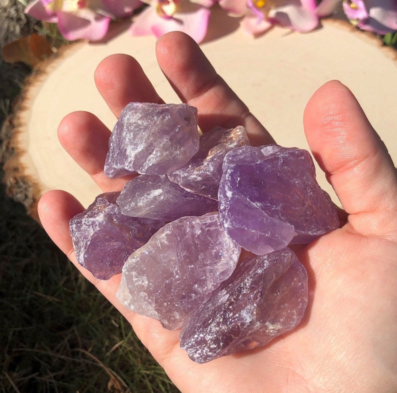 Purple Rough Amethyst, Raw Amethyst Chunk, Amethyst Rocks, February Birthstone Raw, Rough Crystals, Crown Chakra Stone, Insomnia, Meditation image 2