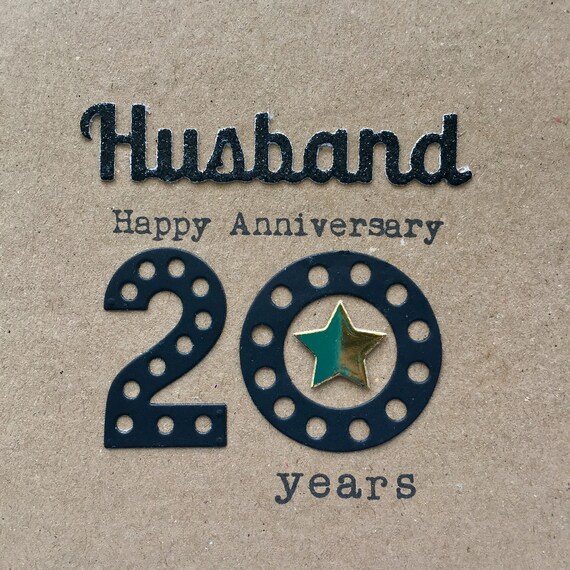 20th Wedding Anniversary card. Husband. 20 years. China