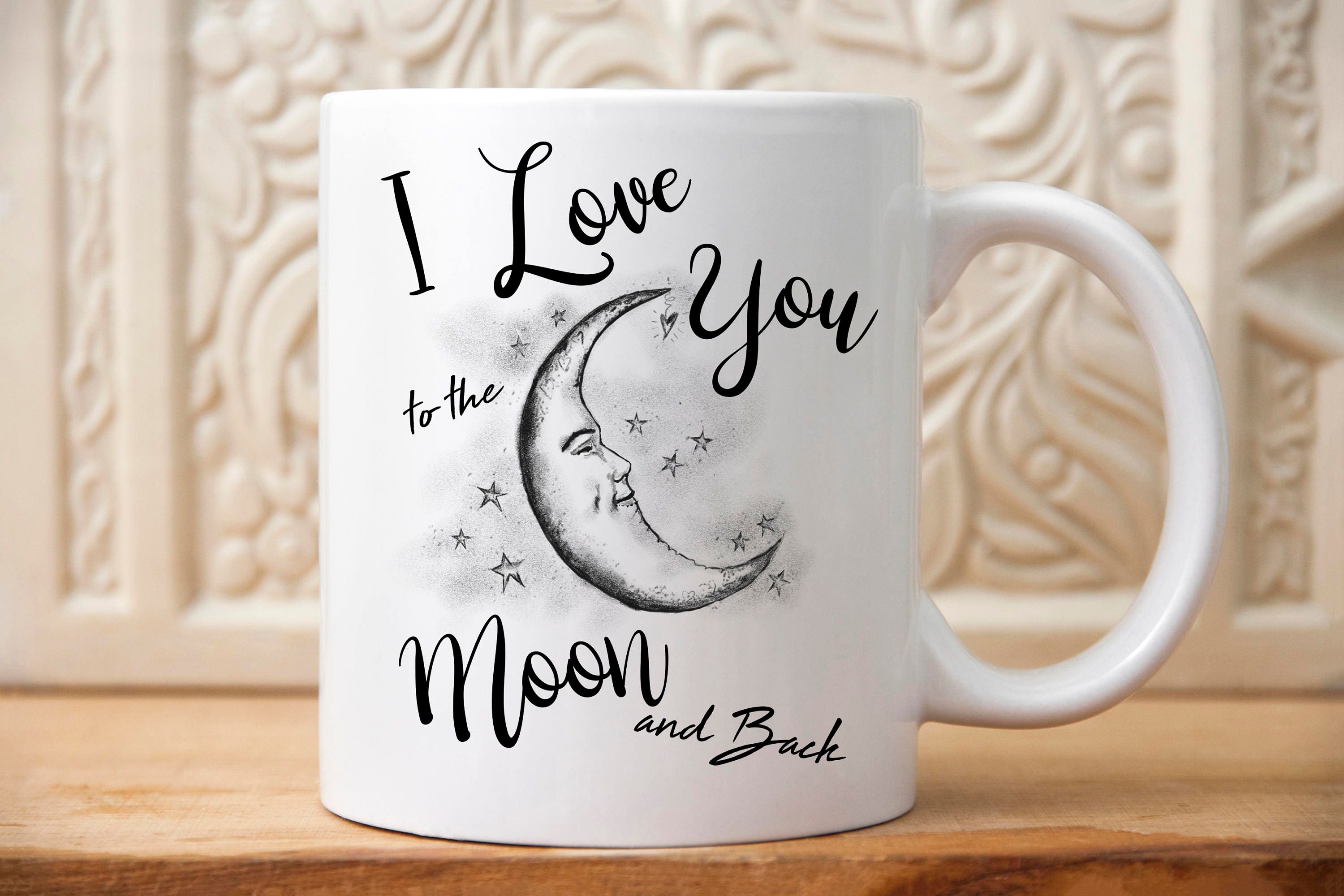 Couples 11 Ounces Funny Quotes Saying I Love You To The Moon And Back Coffee Tea