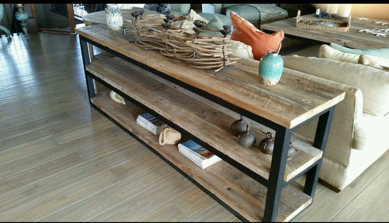 Modern Rustic Barnwood Sofa Table