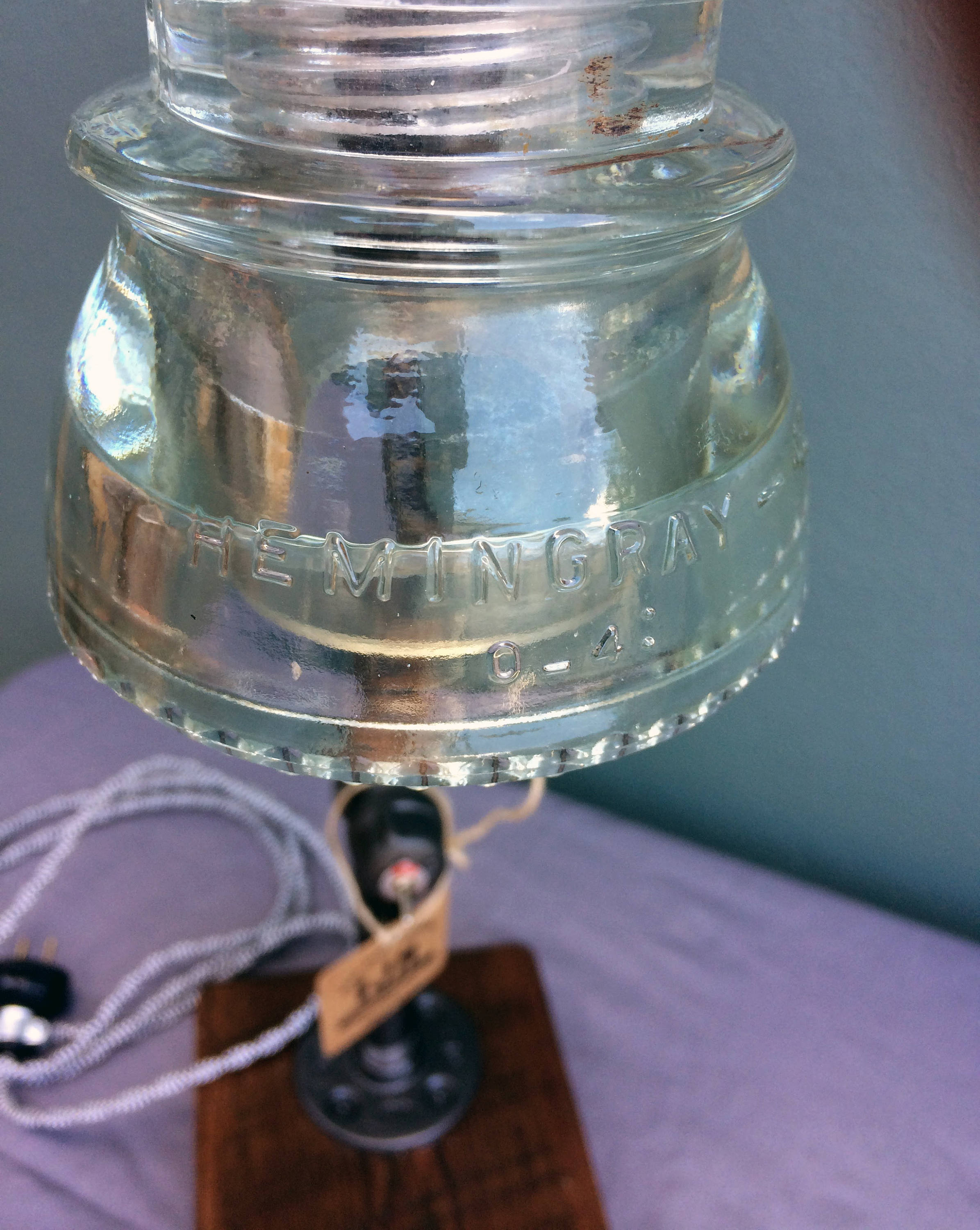 Industrial Desk Lamp Tesla Lamp Pipe Lamp With Hemingray Etsy