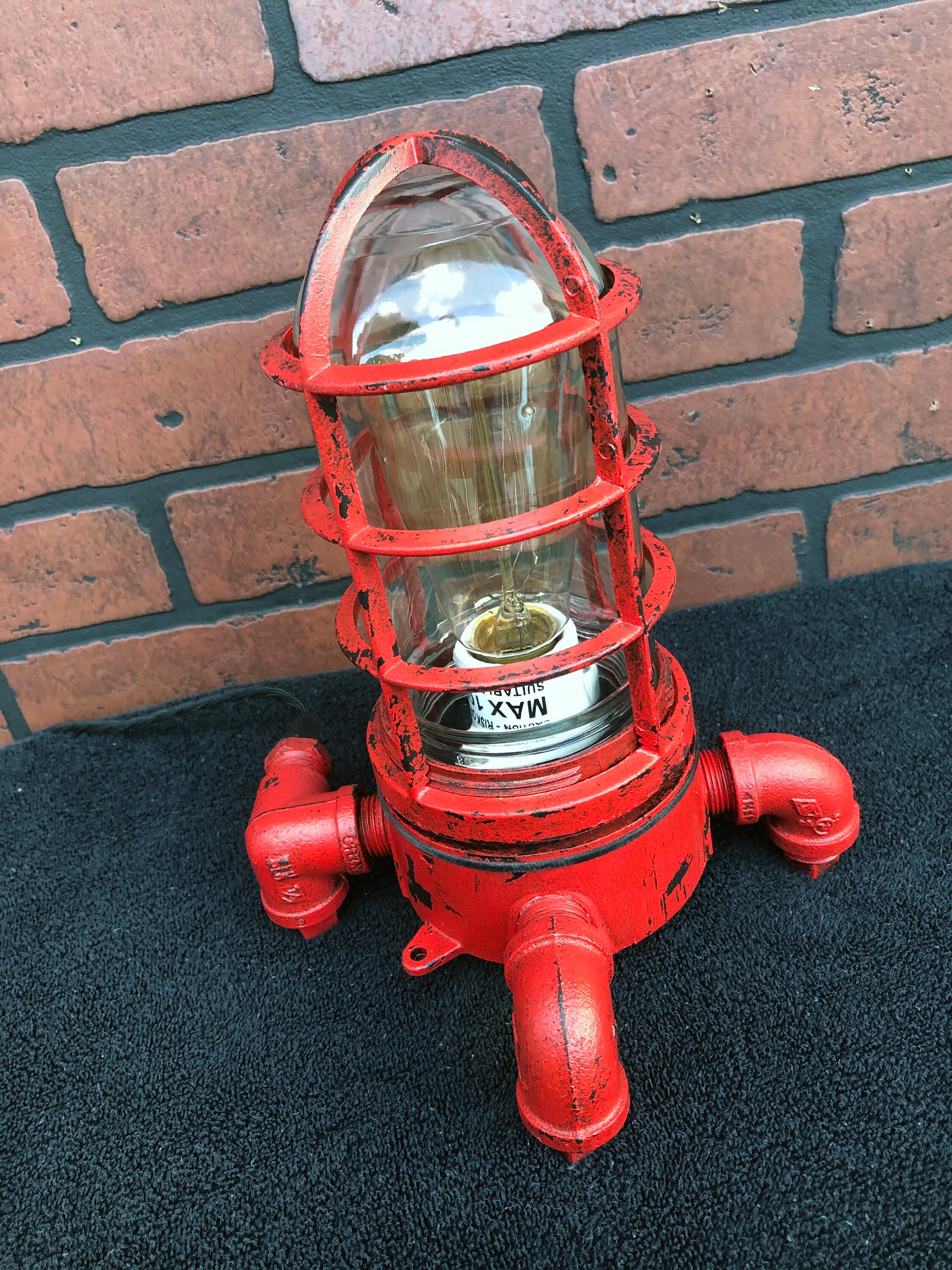 Industrial Vapor Touch Desk Lamp Touch Dimmer Distressed Etsy