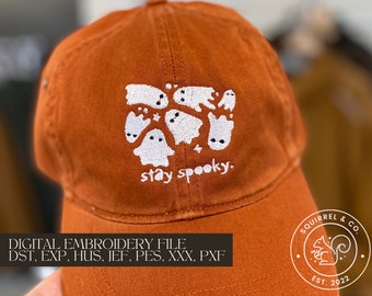 Stay Spooky Ghost Embroidery Design (Digital File)