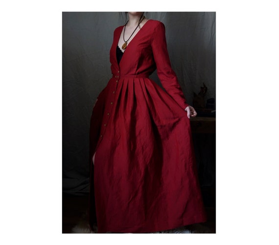 Daria Bohemian Linen Dress Boho Wedding Dress Simple Wedding Etsy etsy