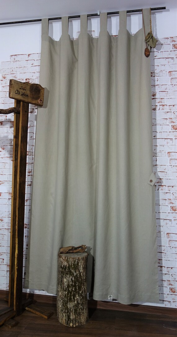 Sana Drapes Washed Linen Drapes Linen Curtains With Loops Etsy