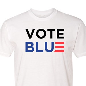 Vote Blue T-Shirt Funny Presidential Debate President Election Political Trump Biden Voting November Rock The Ballot Democrat Republican