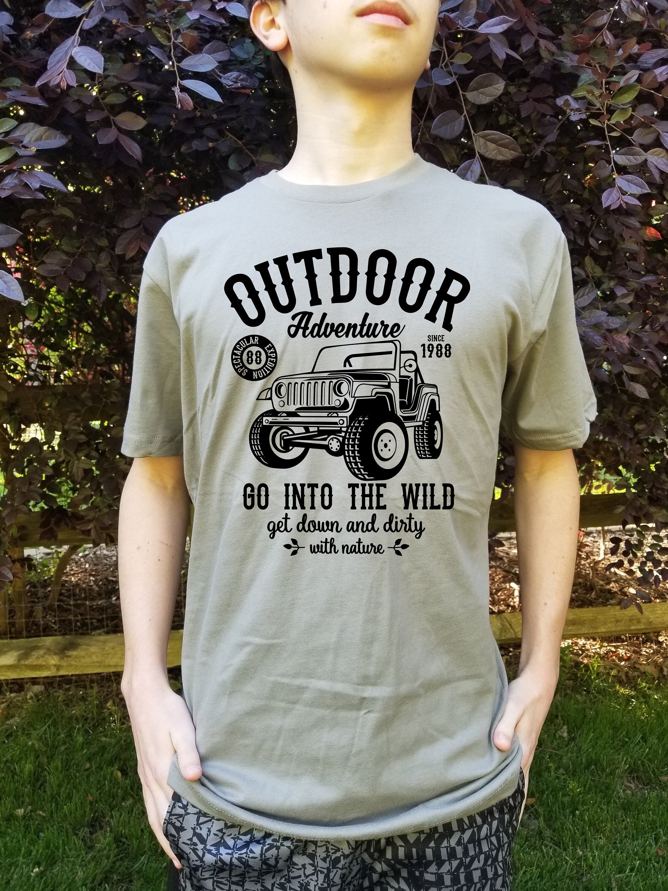 Outdoor Adventure T-shirt Jeep Wild Camping Trip Love